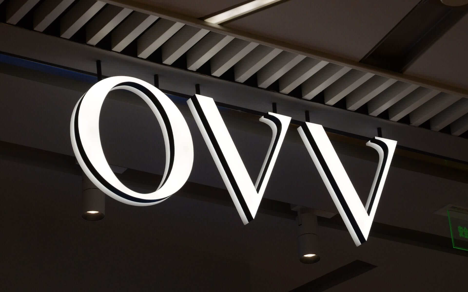 Face and Back-lit Metal Channel Letters for Ovv